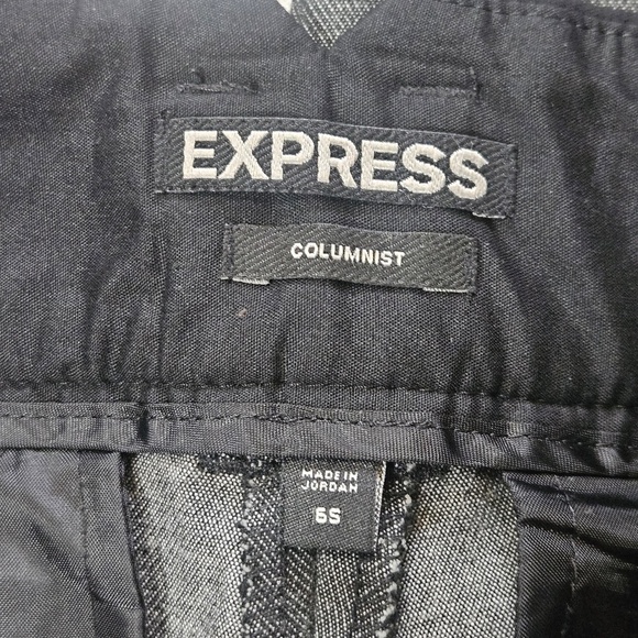 Express Columnist Pants Womens 6 Short Gray Black Dress Work Trousers Stretch - Picture 4 of 7
